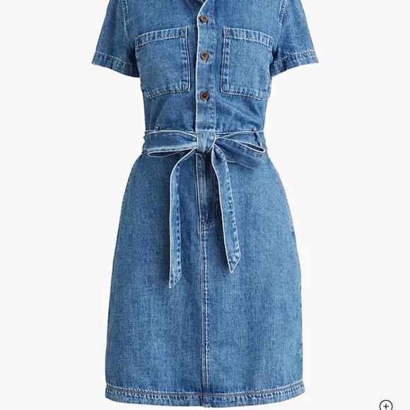 J.Crew Factory Denim Utility Dress, Size 8, NWT - Picture 1 of 3